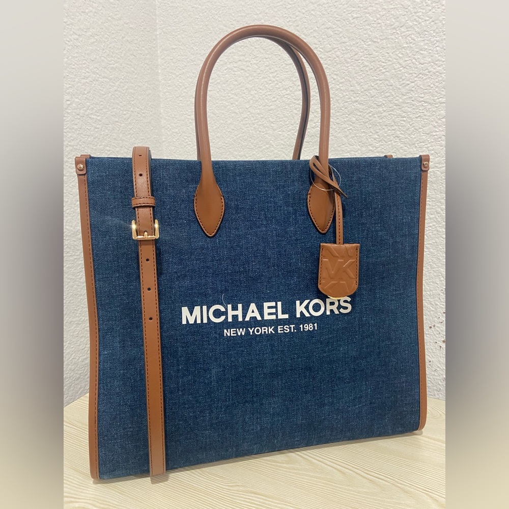 Michael Kors MK Large Indigo Mirella Tote